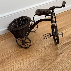 Vintage Brown Wicker basket Tricycle